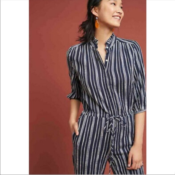 Anthropologie Trovata Ingrid Striped Jumpsuit - Picture 4 of 7